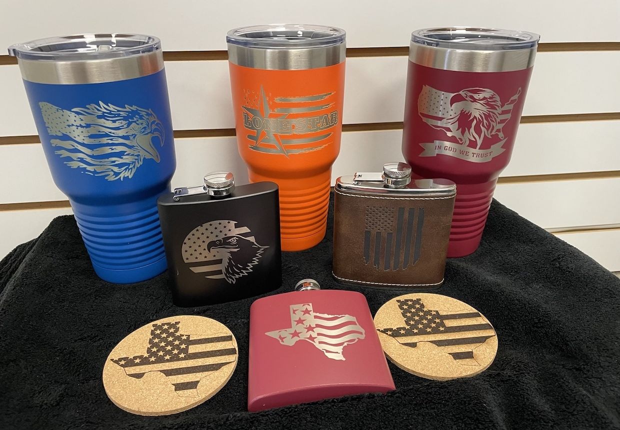 Laser Engraved Yetis from Spring Monogramming & Gifts