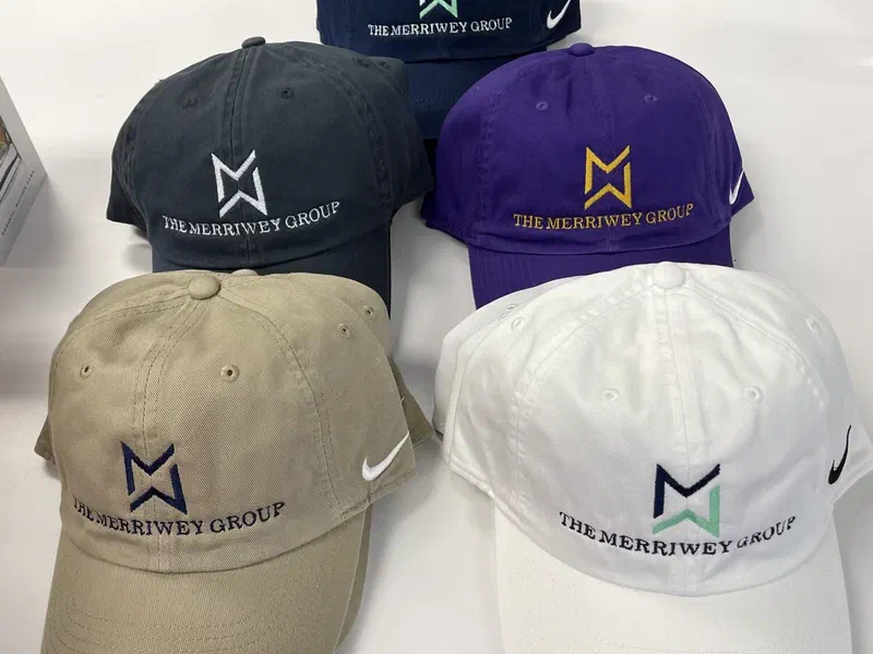 Business hat monogramming